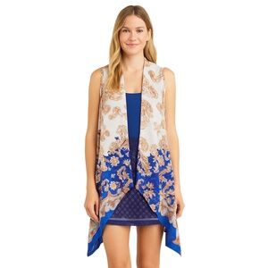 EST. 1946 Women’s Paisley Handkerchief Hem Sleeveless Top Size M